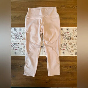 Alo | Yoga Workout Leggings | Blush Pink | Sheer Panels | Women’s L